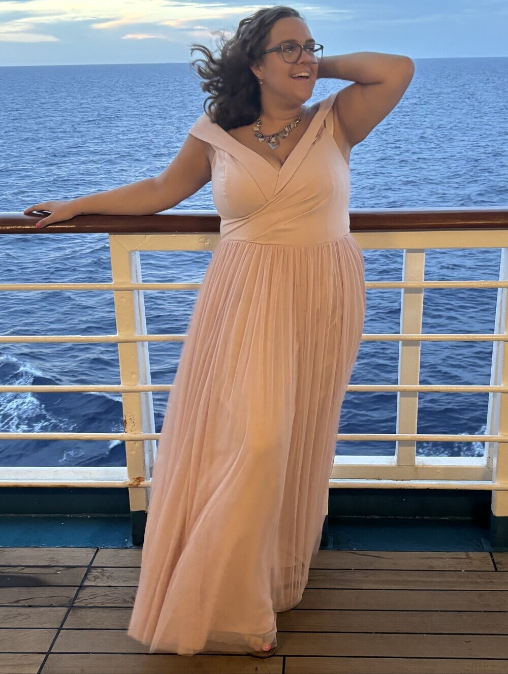 CITY CHIC Women's Blush Pink Off-Shoulder Maxi Dress